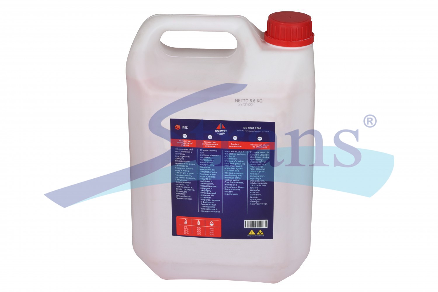 Концентрат Антифризу Norway G12 -80°C 5Л. (Червоний) Norwayg125L